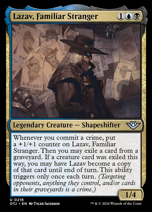 Lazav, Familiar Stranger - Outlaws of Thunder Junction #216 Magic: The Gathering card image