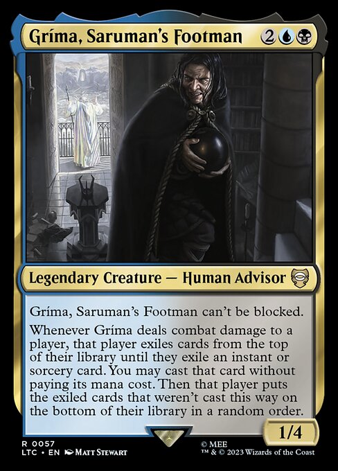 Gríma, Saruman's Footman - Tales of Middle-earth Commander #57 Magic: The Gathering card image