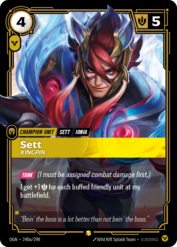Sett, Kingpin Alternate Art Riftbound card image
