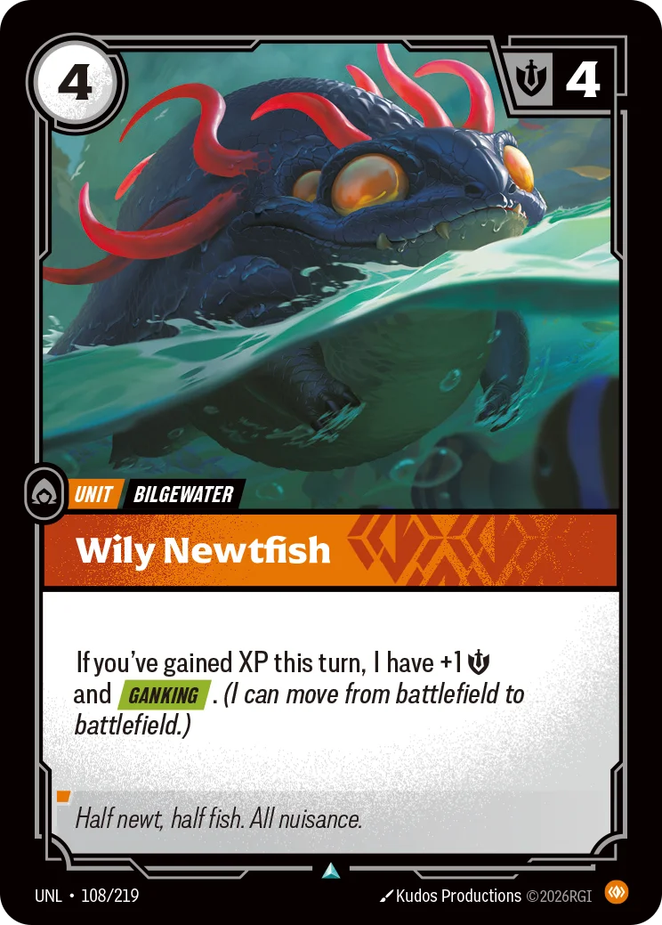 Wily Newtfish Riftbound card image