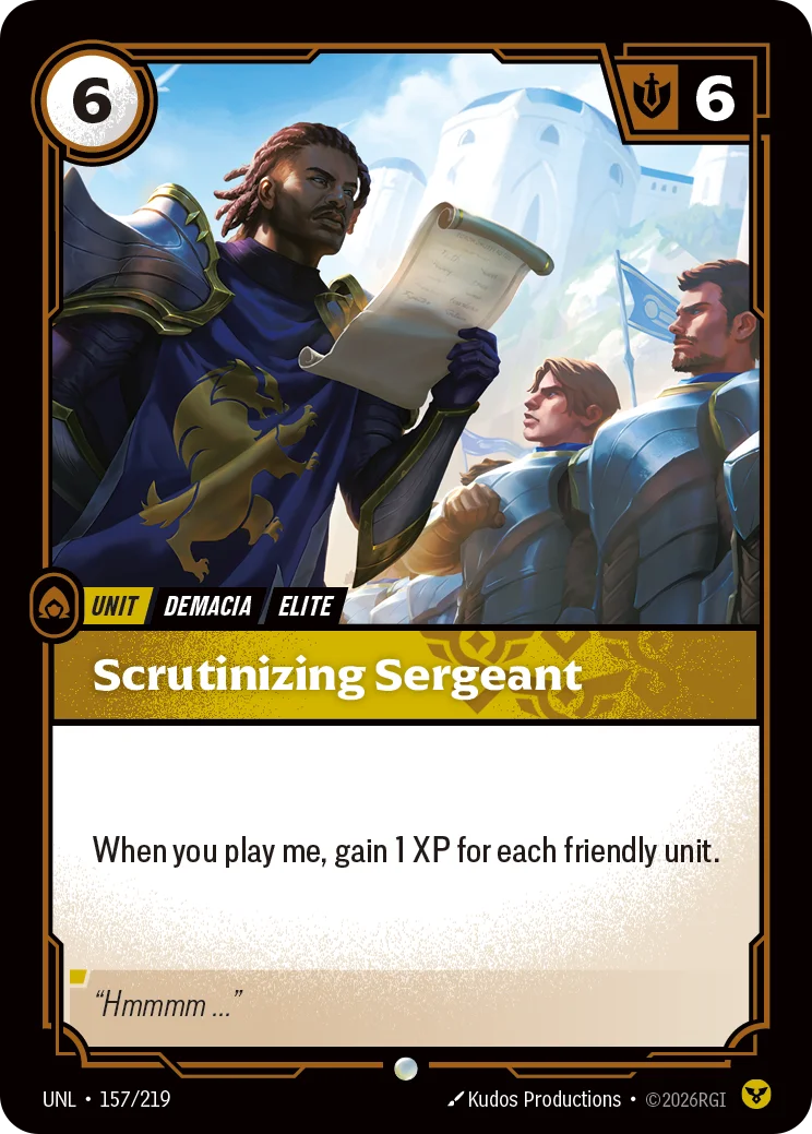 Scrutinizing Sergeant Riftbound card image