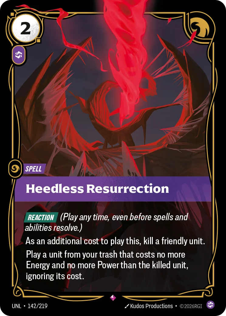 Heedless Resurrection Riftbound card image