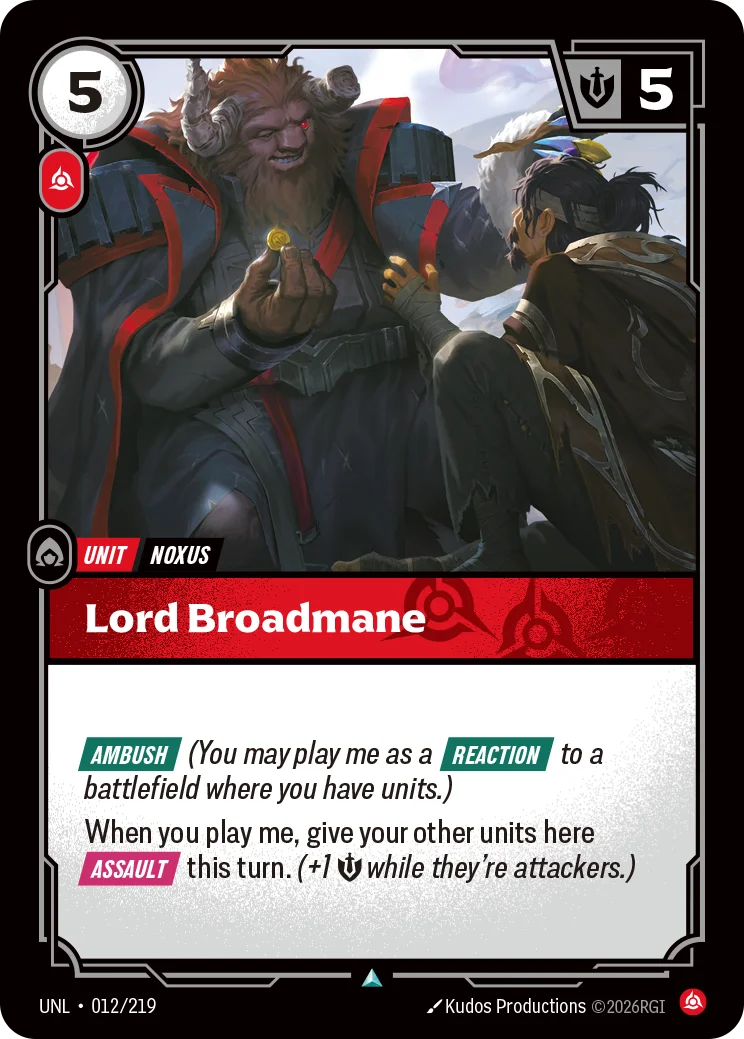 Lord Broadmane Riftbound card image