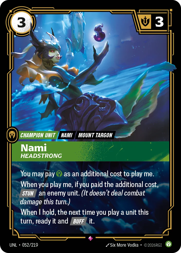 Nami, Headstrong Riftbound card image