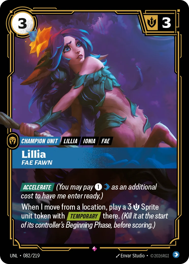 Lillia, Fae Fawn Riftbound card image
