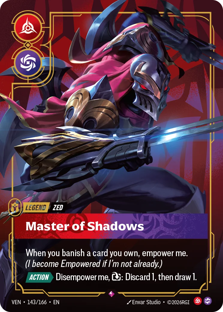 Zed, Master of Shadows Riftbound card image