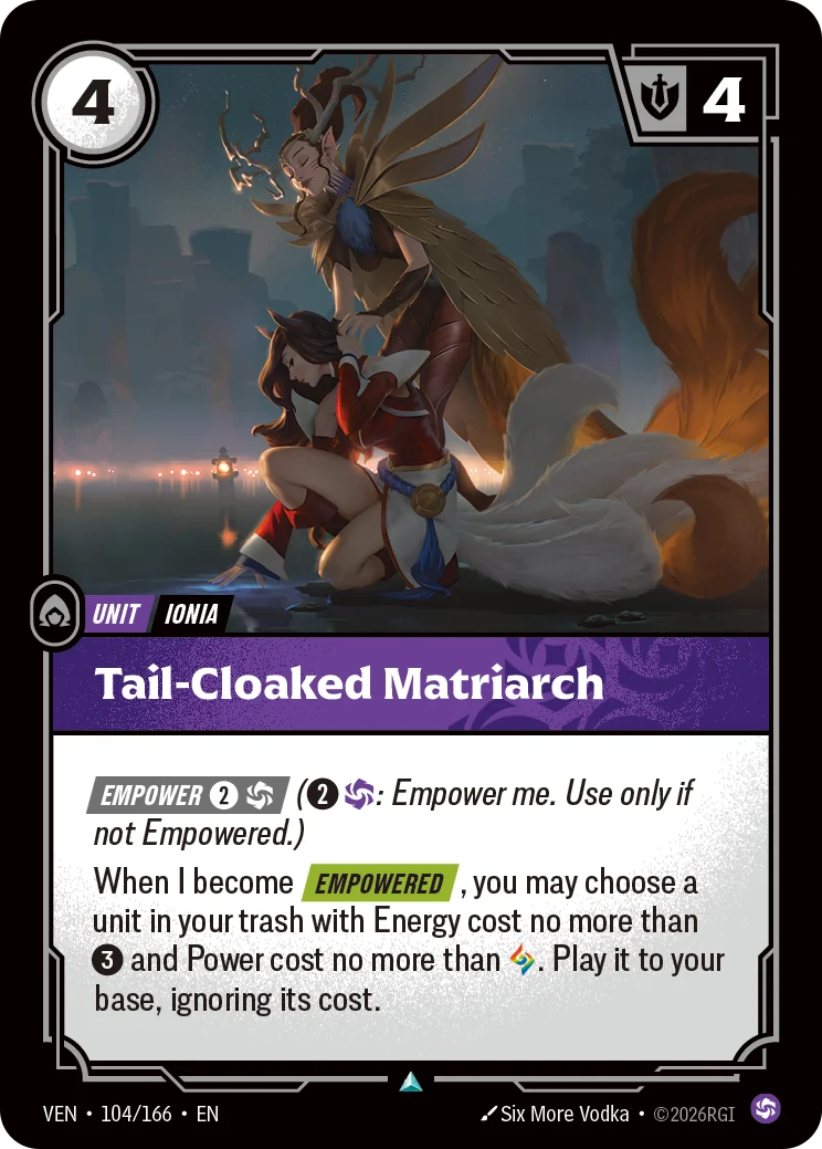 Tail-Cloaked Matriarch Riftbound card image