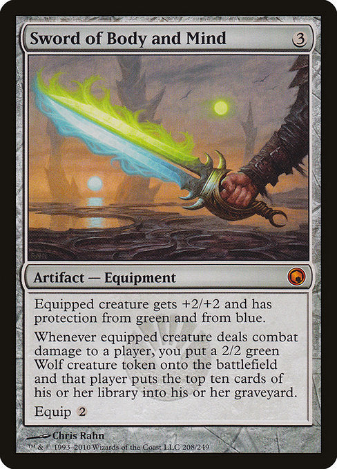 Sword of Body and Mind - Scars of Mirrodin #208 Magic: The Gathering card image