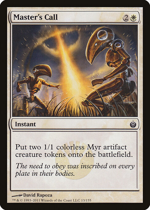Master's Call Mirrodin Besieged Magic: The Gathering card image