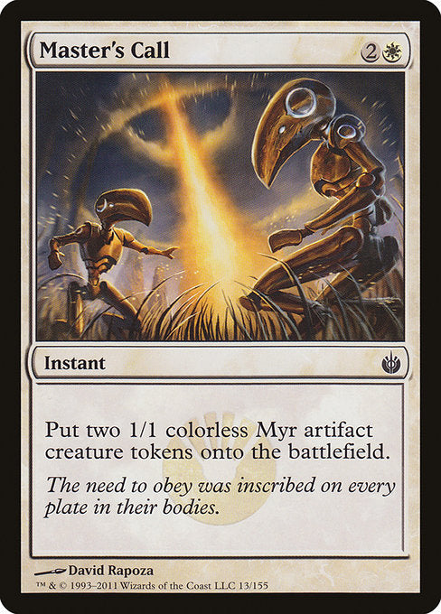 Master's Call - Mirrodin Besieged #13 Magic: The Gathering card image