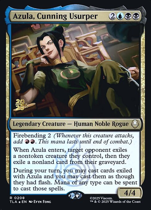 Azula, Cunning Usurper - Avatar: The Last Airbender Promos #208s