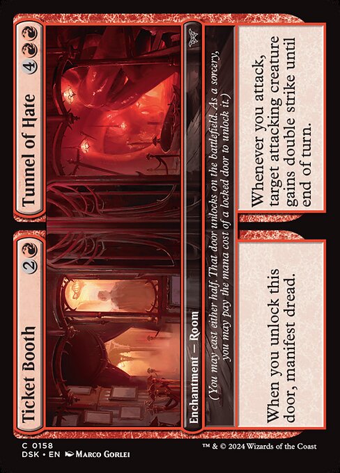 Ticket Booth // Tunnel of Hate Duskmourn: House of Horror Magic: The Gathering card image