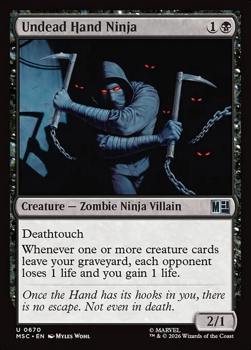 Undead Hand Ninja Marvel Super Heroes Commander Magic: The Gathering card image