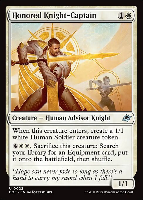Honored Knight-Captain - Edge of Eternities #22 Magic: The Gathering card image