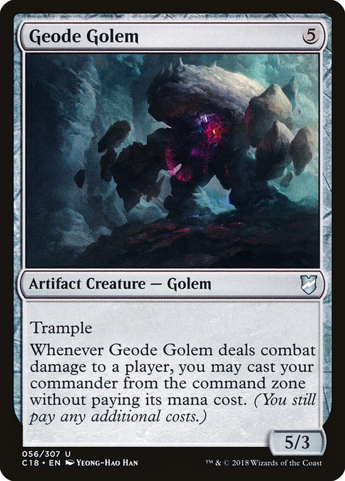 Geode Golem - Commander 2018 #56 Magic: The Gathering card image