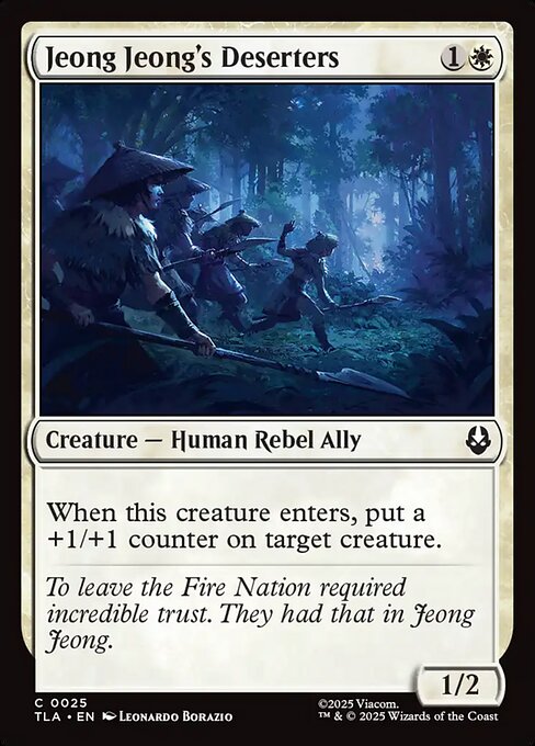 Jeong Jeong's Deserters - Avatar: The Last Airbender #25 Magic: The Gathering card image