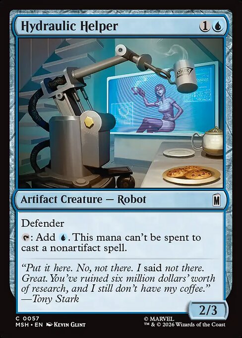 Hydraulic Helper Marvel Super Heroes Magic: The Gathering card image