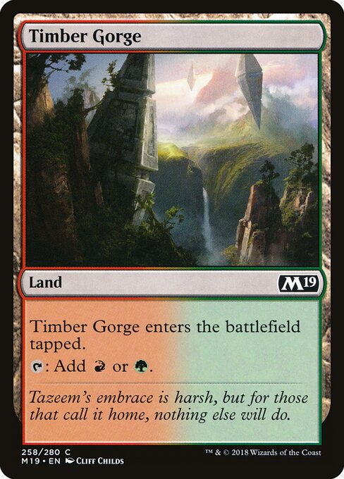 Timber Gorge Core Set 2019 Magic: The Gathering card image