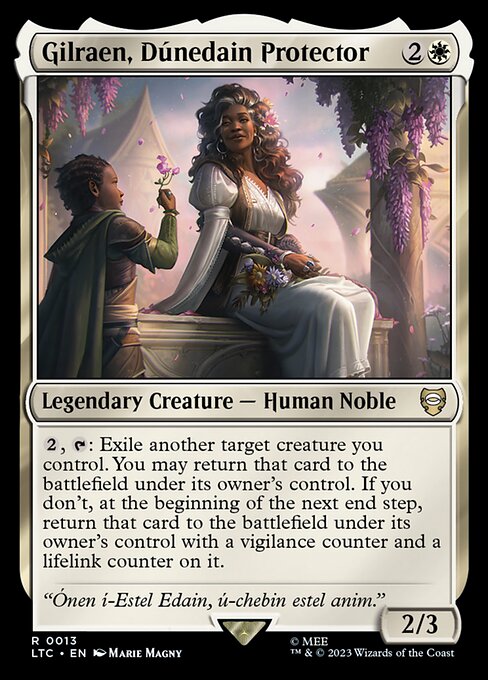 Gilraen, D√∫nedain Protector Tales of Middle-earth Commander Magic: The Gathering card image