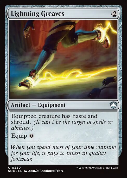 Lightning Greaves - Secrets of Strixhaven Commander #350