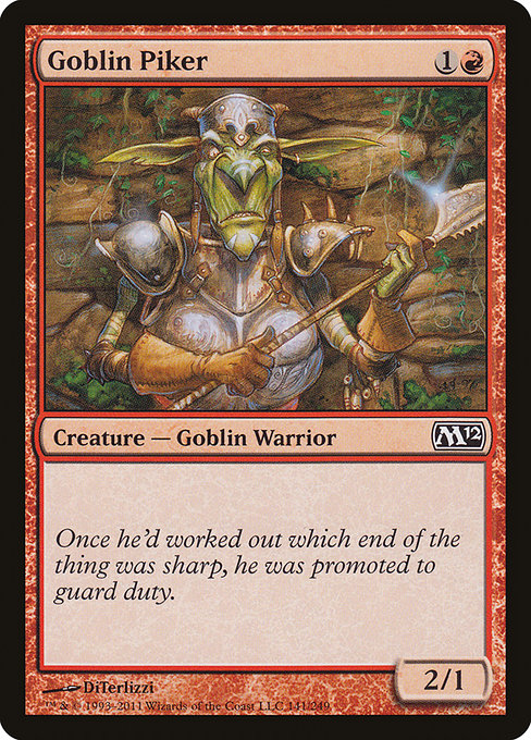 Goblin Piker - Magic 2012 #141 Magic: The Gathering card image