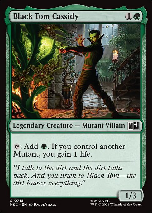 Black Tom Cassidy Marvel Super Heroes Commander Magic: The Gathering card image