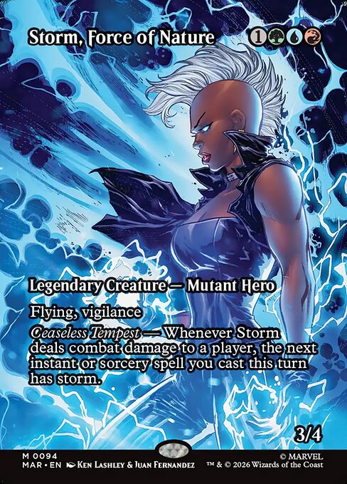 Storm, Force of Nature Marvel Universe Magic: The Gathering card image