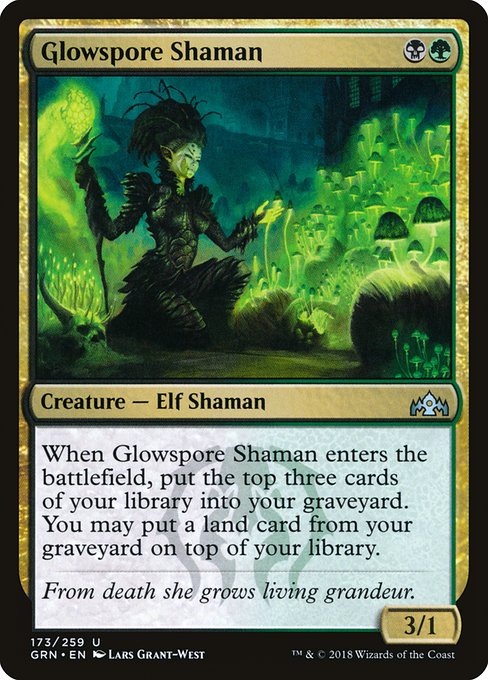 Glowspore Shaman - Guilds of Ravnica #173 Magic: The Gathering card image