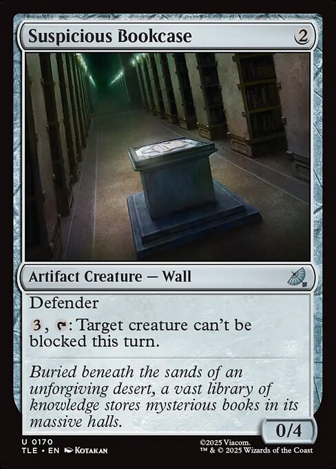 Suspicious Bookcase - Avatar: The Last Airbender Eternal #170 Magic: The Gathering card image