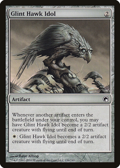 Glint Hawk Idol - Scars of Mirrodin #156 Magic: The Gathering card image