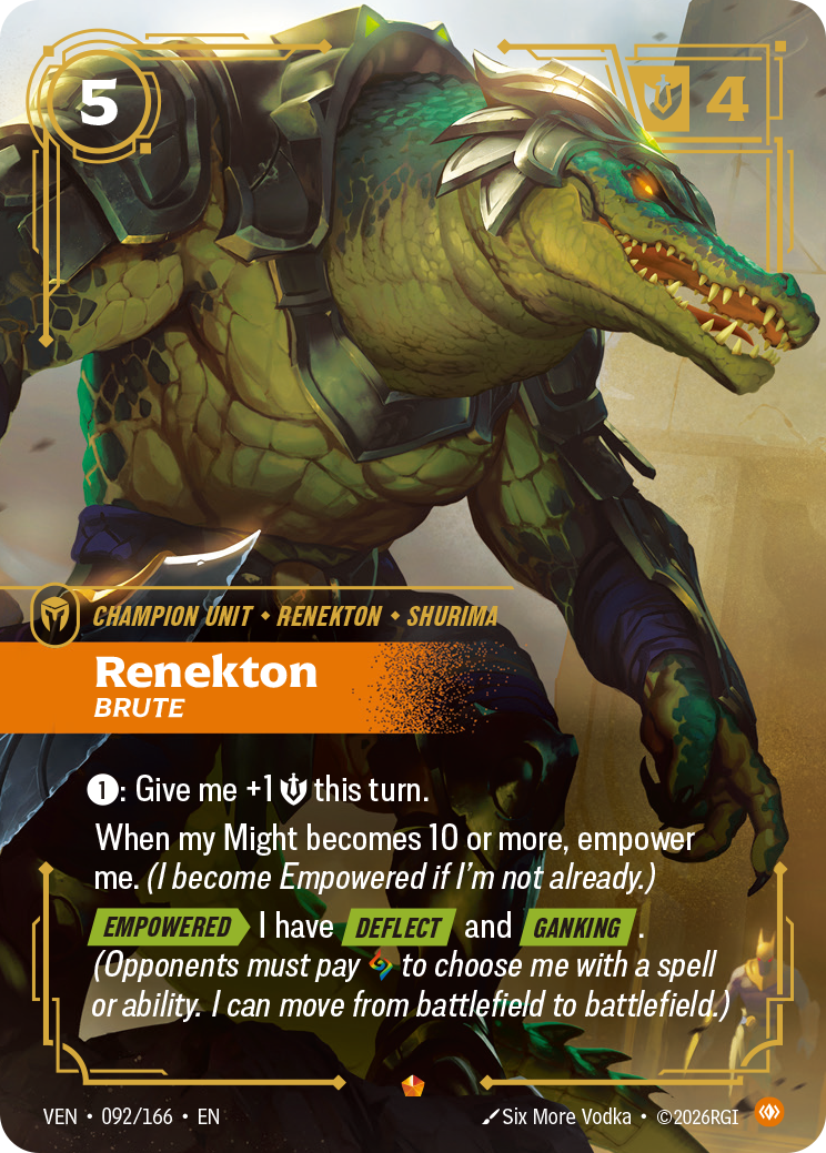 Renekton, Brute Riftbound card