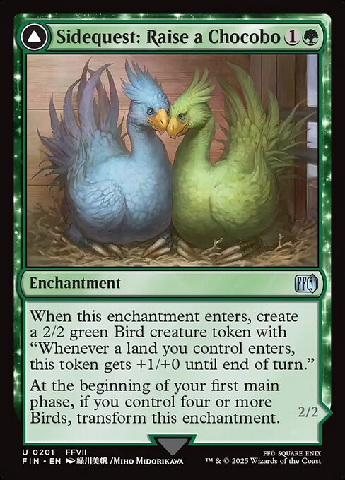 Sidequest: Raise a Chocobo - Final Fantasy #201 Magic: The Gathering card image