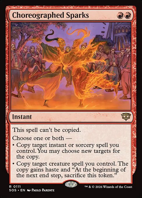 Choreographed Sparks - Secrets of Strixhaven #111 Magic: The Gathering card image