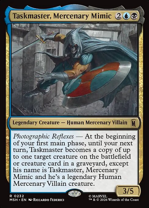 Taskmaster, Mercenary Mimic Marvel Super Heroes Magic: The Gathering card image