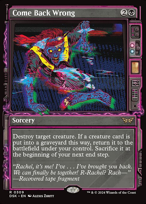 Come Back Wrong Duskmourn: House of Horror Magic: The Gathering card image