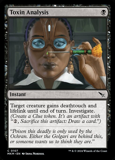 Toxin Analysis - Murders at Karlov Manor #107 Magic: The Gathering card image