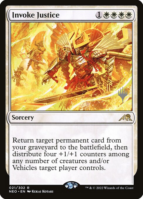 Invoke Justice - Kamigawa: Neon Dynasty Promos #21p