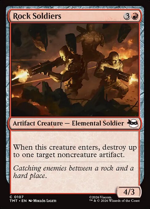Rock Soldiers - Teenage Mutant Ninja Turtles #107 Magic: The Gathering card image