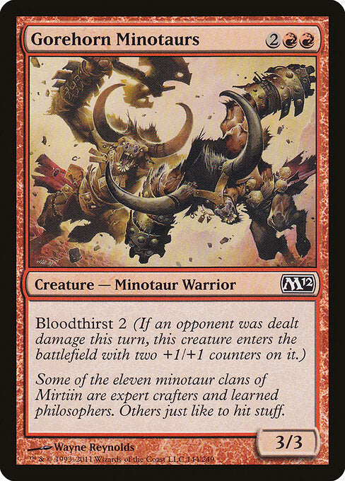 Gorehorn Minotaurs Magic 2012 Magic: The Gathering card image