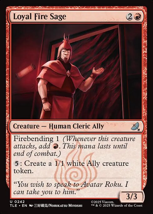 Loyal Fire Sage - Avatar: The Last Airbender Eternal #242