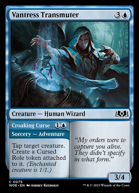 Vantress Transmuter // Croaking Curse - Wilds of Eldraine #75