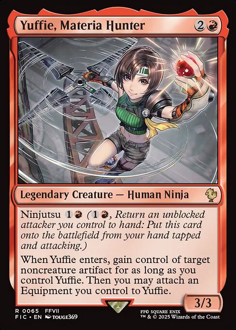 Yuffie, Materia Hunter - Final Fantasy Commander #65 Magic: The Gathering card image