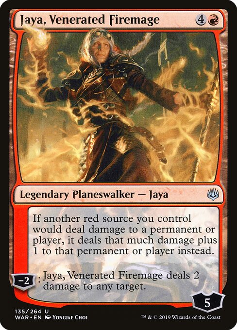 Jaya, Venerated Firemage War of the Spark Magic: The Gathering card image