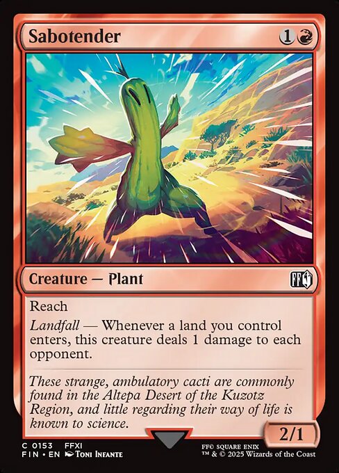Sabotender Final Fantasy Magic: The Gathering card image