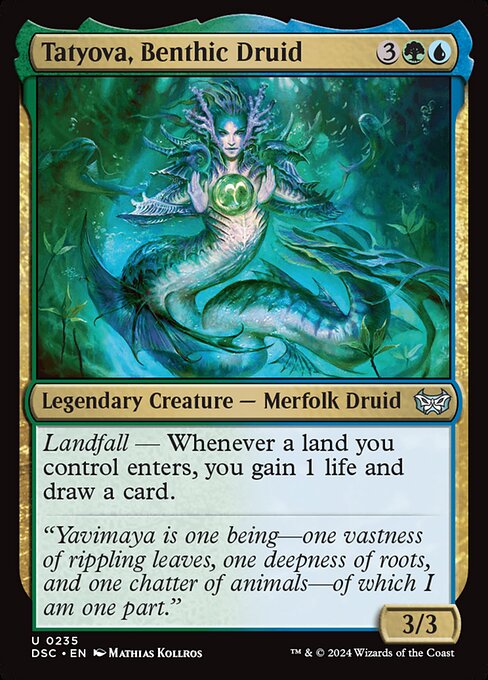 Tatyova, Benthic Druid - Duskmourn: House of Horror Commander #235