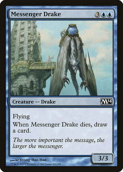 Messenger Drake - Magic 2014 #63 Magic: The Gathering card image