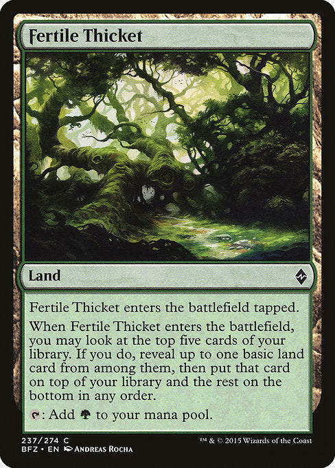 Fertile Thicket - Battle for Zendikar #237 Magic: The Gathering card image