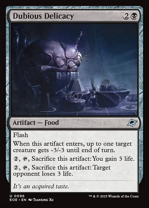 Dubious Delicacy - Edge of Eternities #96 Magic: The Gathering card image