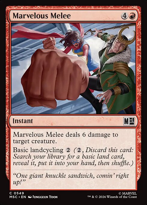 Marvelous Melee Marvel Super Heroes Commander Magic: The Gathering card image