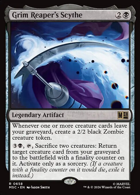 Grim Reaper's Scythe Marvel Super Heroes Commander Magic: The Gathering card image